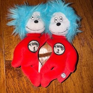 Thing 1 and Thing 2 Plush Rattle Universal